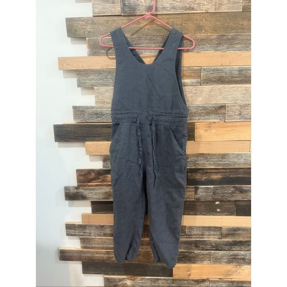 NotPerfectLinen linen oversized boho relaxed fit jumpsuit size XS